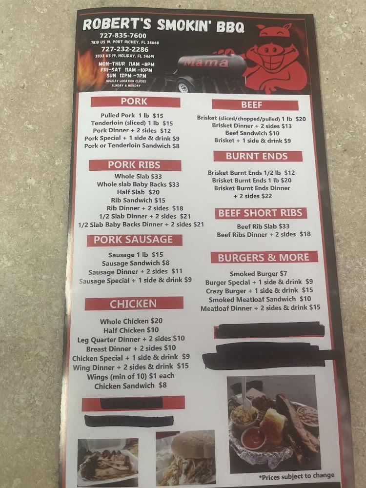 Roberts Smokin BBQ 2 Menu image 3